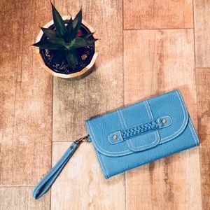 Target Xhilaration Blue Leather Wristlet
